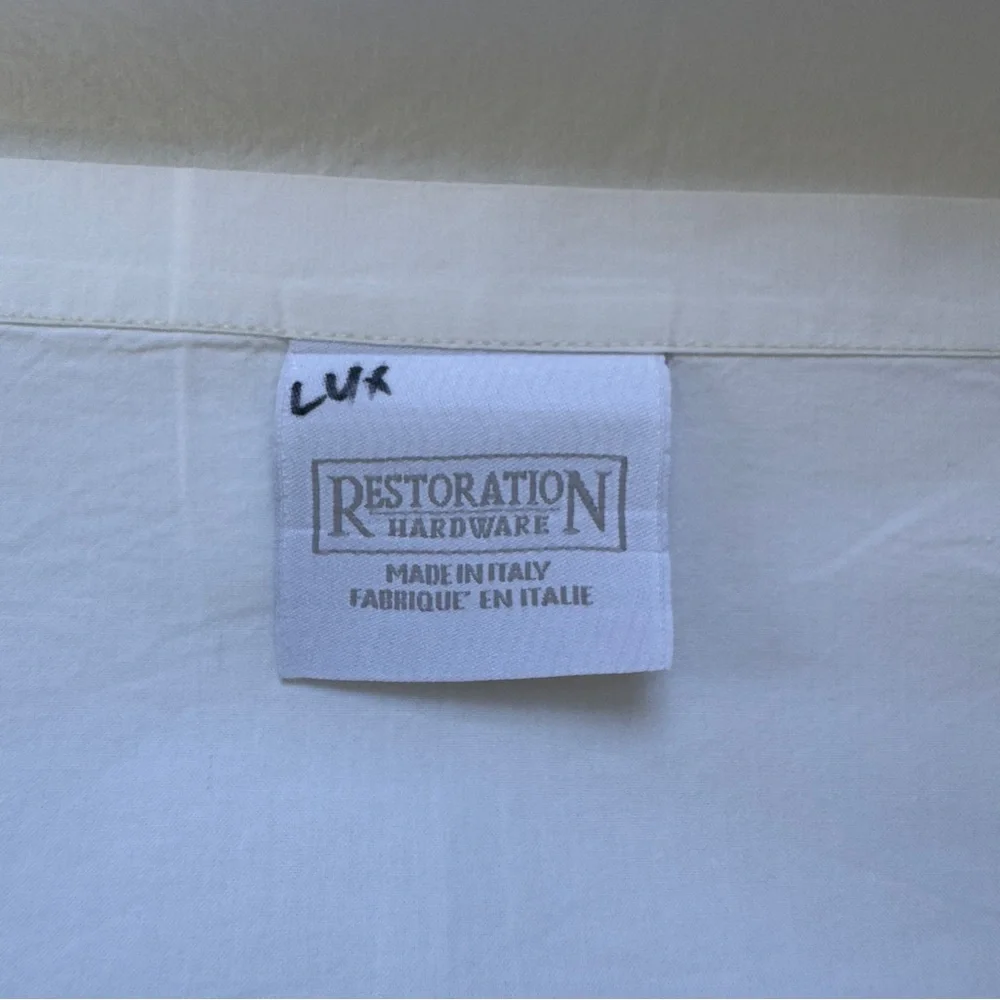 Restoration Hardware Euro sham with Brown Stitch